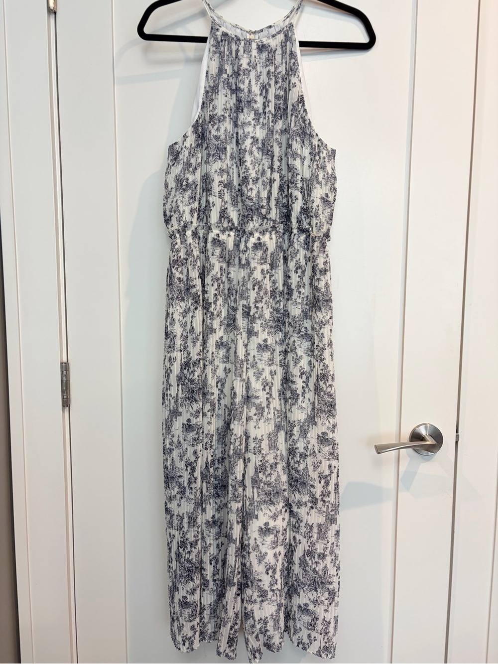 Maison Jules Toile Print Halter Jumpsuit | Size 10